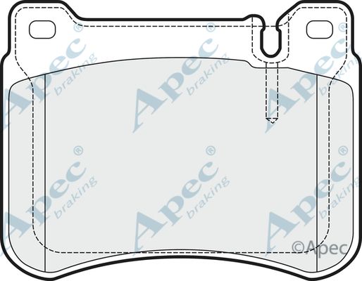 APEC BRAKING Комплект тормозных колодок, дисковый тормоз PAD1473